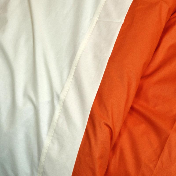 Постільна білизна PREMIERE Помаранчевий/Пломбірне морозиво Ранфорс MERISET - Полуторний - фото №2