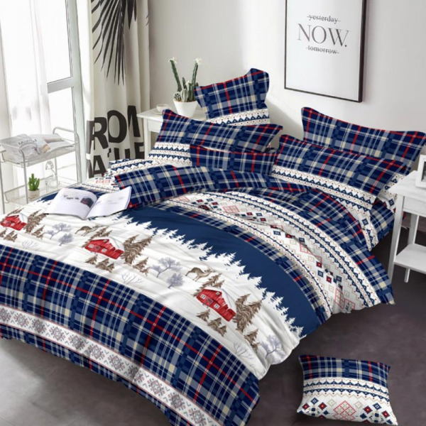 Постільна білизна Північний олень Бязь Люкс MERISET - Полуторний - фото