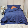 Постільна білизна Синій страйп Бязь MERISET - Полуторний - фото №1