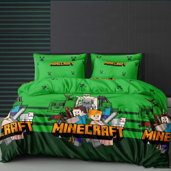 Постільна білизна MINECRAFT зелений Бязь Люкс MERISET - Полуторний