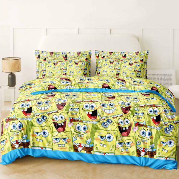 Постільна білизна Губка Боб Бязь Люкс MERISET - Полуторний - фото