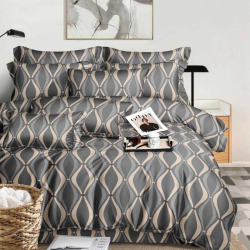 Постільна білизна Сіра хвиля Сатин MERISET - Полуторний