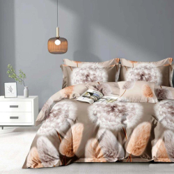 Постільна білизна Ніжна кульбабка Сатин MERISET - Євро на резинці