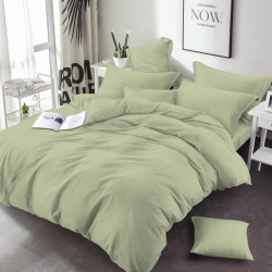 Постільна білизна Світлий хакі однотонна Бязь MERISET - Полуторний