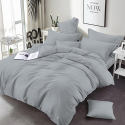 Постільна білизна Сіра однотонна Бязь MERISET - Полуторний