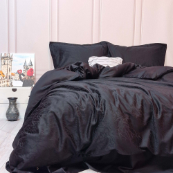 Постільна білизна Жакард BLACK ELEGANT сатин MERISET - Полуторний
