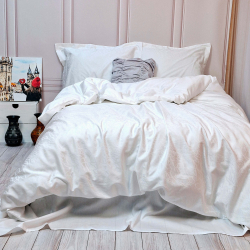 Постільна білизна Жакард WHITE ELEGANT сатин MERISET - Полуторний