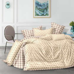 Підліткова постільна білизна Сатин Картаті сердечка MERISET - Підлітковий 1,5