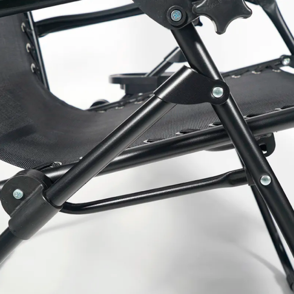 Розкладне крісло шезлонг LEOBRO Zero Gravity Чорне (HT-167D BLACK) - фото №5