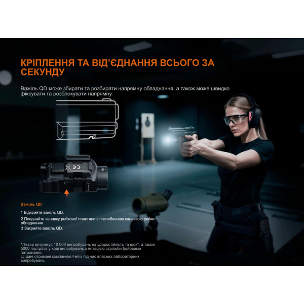 Ліхтар до пістолета Fenix GL07 - фото №11