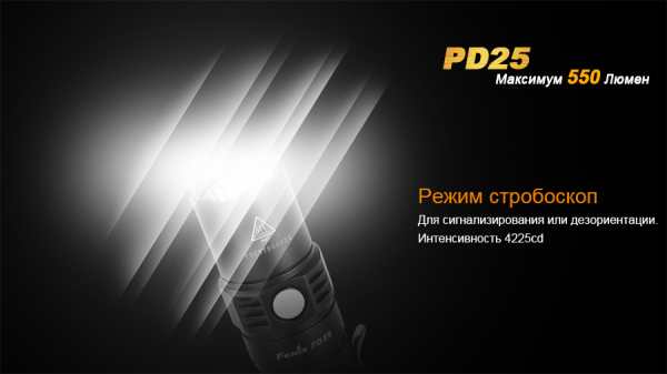 Ліхтар ручний Fenix PD25+16340 USB - фото №16