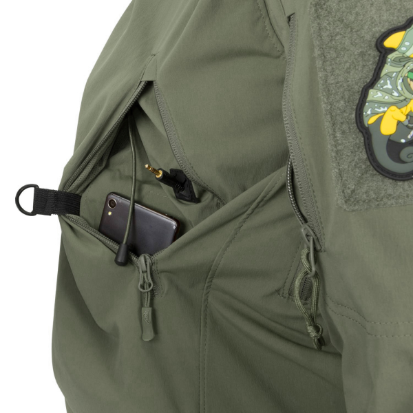 Куртка Helikon Trooper StormStretch Softshell - Coyote, Alpha Green - фото №9
