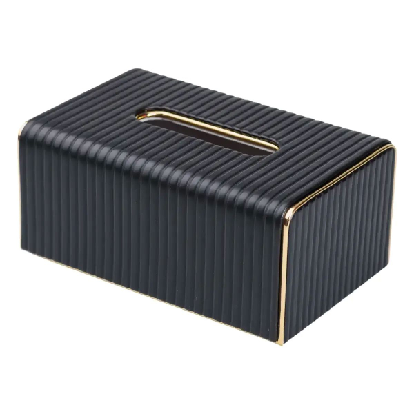 Серветниця з еко шкіри 21.5х13х9 см органайзер для кафе і ресторанів Чорний HP-3-203B - фото №5