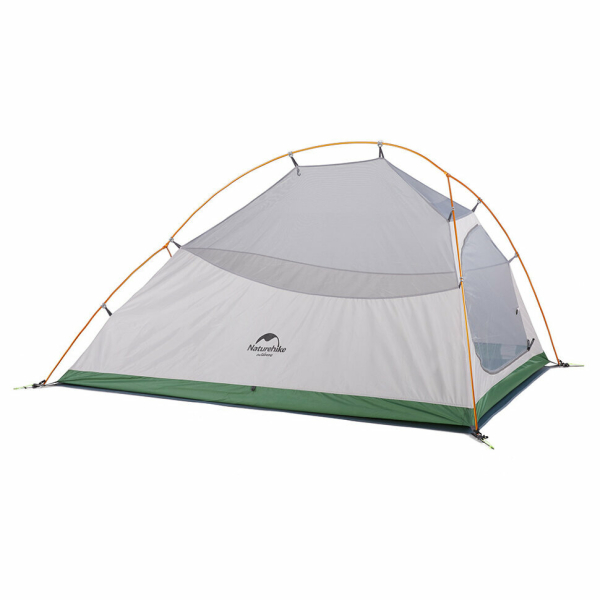 Намет надлегкий тримісний  з футпринтом Naturehike Cloud Up 3 Updated NH18T030-T, 210T, зелений - фото №2