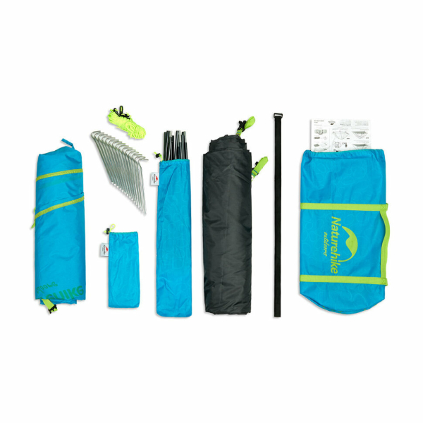 Намет надлегкий тримісний  з футпринтом Naturehike Cloud Up 3 Updated NH18T030-T, 210T, зелений - фото №3