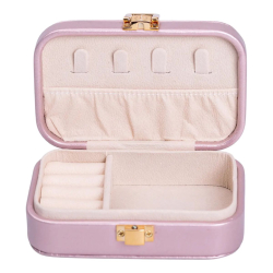 Скринька для прикрас з еко шкіри 12×7.5×4 см із застібкою органайзер для ювелірних виробів HP-5-34P