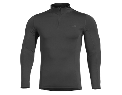 Термофутболка Pentagon Pindos 1/2 ZIP - чорна, Black - фото