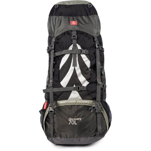 Рюкзак туристичний Naturehike NH70B070-B, 70 л + 5 л, чорно-сірий - фото