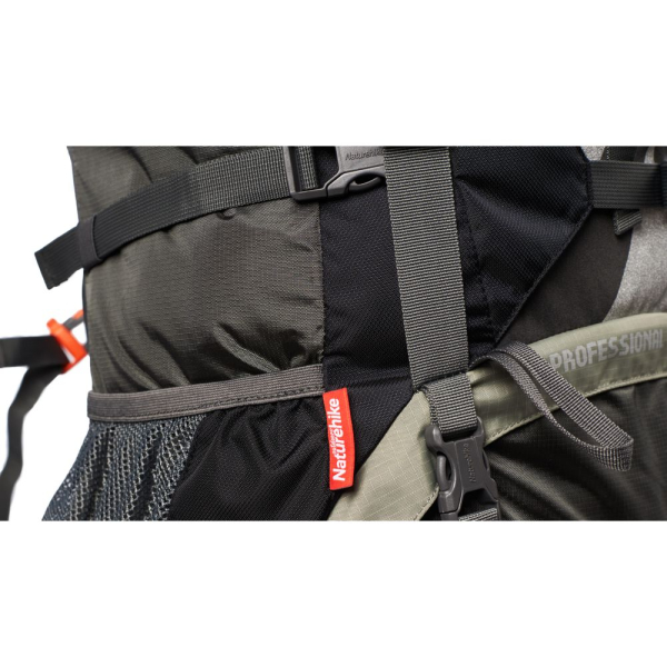 Рюкзак туристичний Naturehike NH70B070-B, 70 л + 5 л, чорно-сірий - фото №23