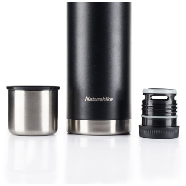 Термос Naturehike Q-9H NH19SJ010, 304 сталь, 1.0 л, чорний - фото №2