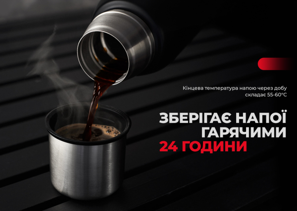 Термос Naturehike Q-9H NH19SJ010, 304 сталь, 1.0 л, чорний - фото №16