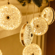Гірлянда-штора Діамант 3 метри 6 фігур, теплий білий 6L3MDIA - фото №6
