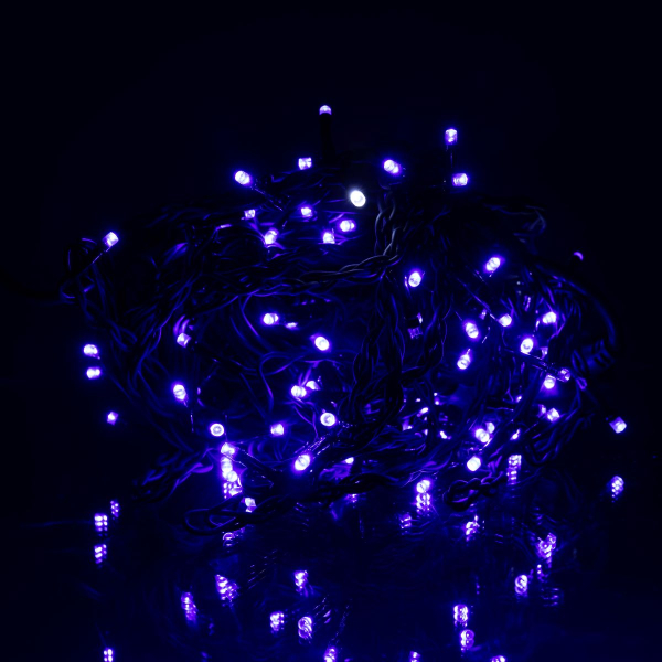 Новорічна гірлянда вулична Бахрома 6 м 105 LED чорний провід Синій 6МBBL - фото №6