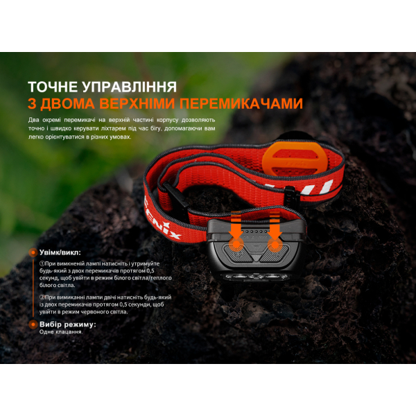 Ліхтар налобний Fenix HL18R-T V2.0 чорний - фото №10