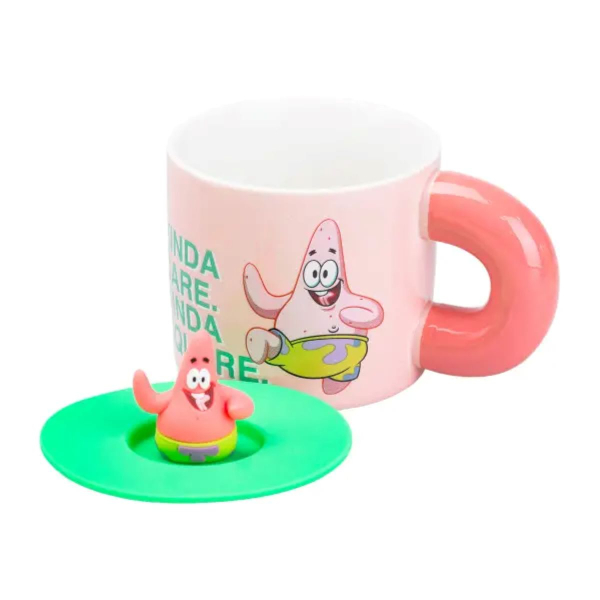 Чашка керамічна з кришкою "Патрік Стар" 400 мл Patrick Star HP7216P - фото №3