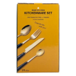 Набір столових приборів на підставці 24 предмети столовий набір на 6 персон Білий HP-20-49 - фото №9
