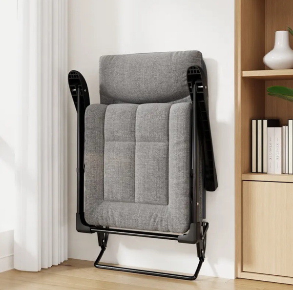 Розкладне крісло ліжко з подушкою LEOBRO Сіре (FCB-S08) - фото №7