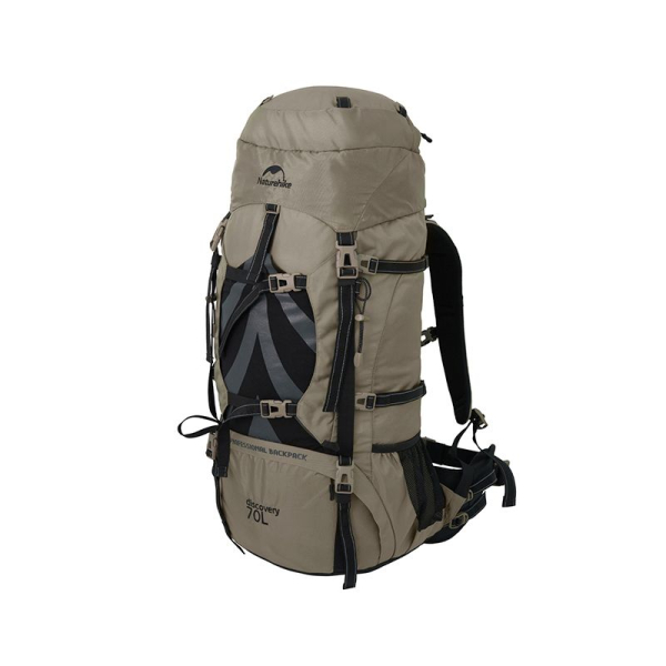 Рюкзак туристичний Naturehike NH70B070-B, 70 л + 5 л, світло-коричневий - фото