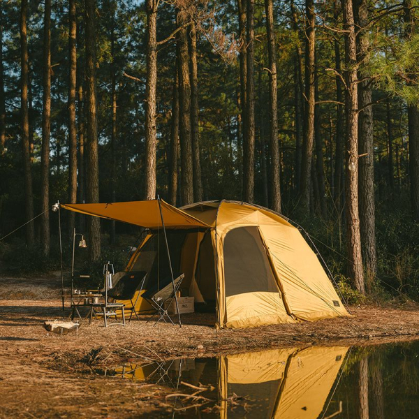 Намет двокімнатний Naturehike CNH22ZP028, гірчичний - фото №2