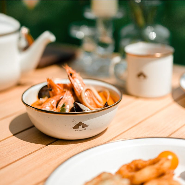 Миска емальована Naturehike CNK2300CW013, біла - фото №2