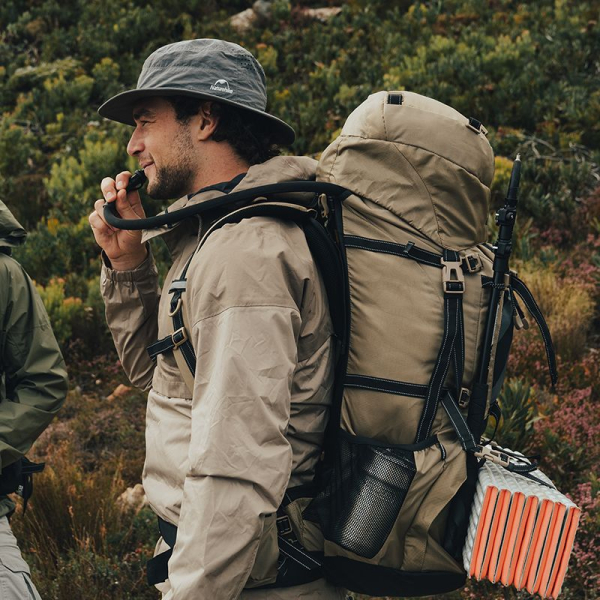 Рюкзак туристичний Naturehike NH70B070-B, 70 л + 5 л, світло-коричневий - фото №6