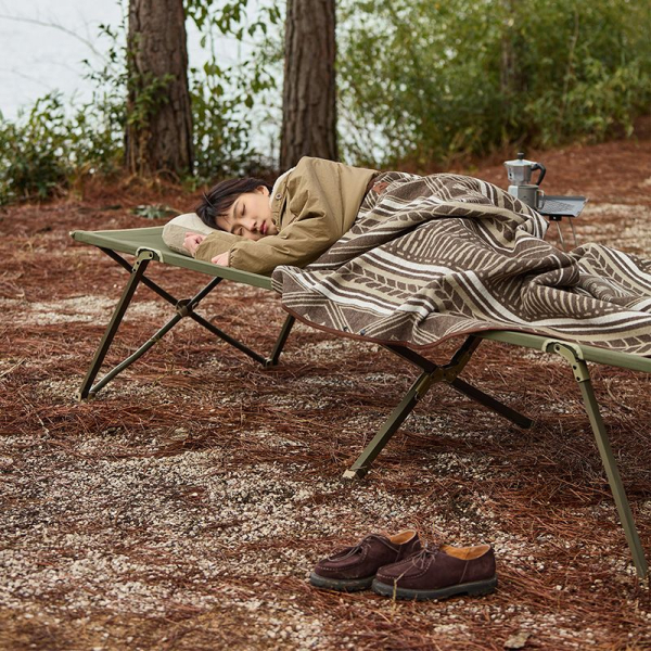 Ліжко складане Naturehike CNH22JU033, сталь, зелений - фото №7