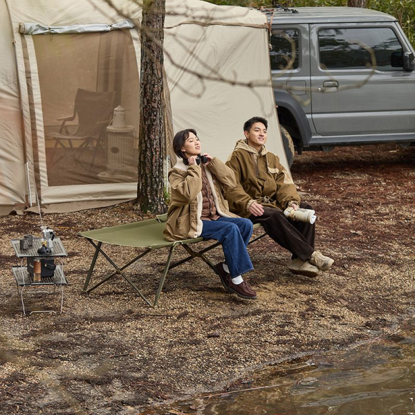 Ліжко складане Naturehike CNH22JU033, сталь, зелений - фото №9