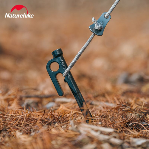 Кілок сталевий Naturehike CNH22ZP018, 30 см, чорний - фото №2