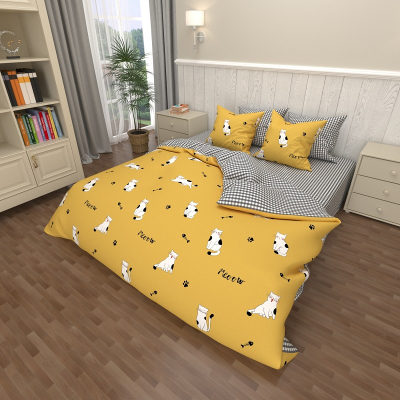 Постільна білизна бязь gold Коти LoveYouHome Полуторні - фото