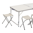Стіл і 4 стільці для пікніка набір туристичних алюмінієвих складних алюмінієвих меблів для кемпінгу 8812-4 - фото №3