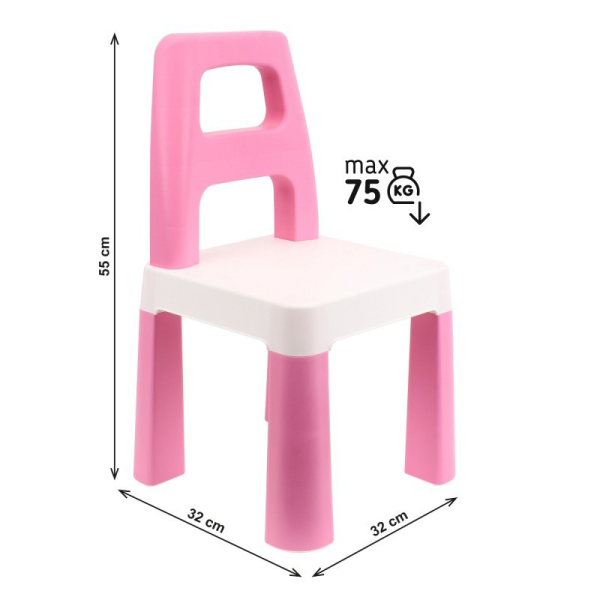 Дитячий стілець "Kids Chair" 0167TXK рожевий, до 75 кг - фото №4