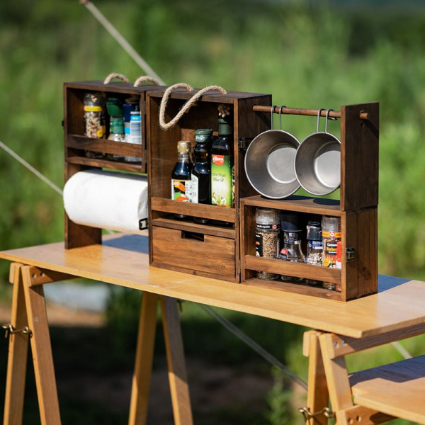 Етажерка з полицями Naturehike CNH22JU018, натуральне дерево - фото №8