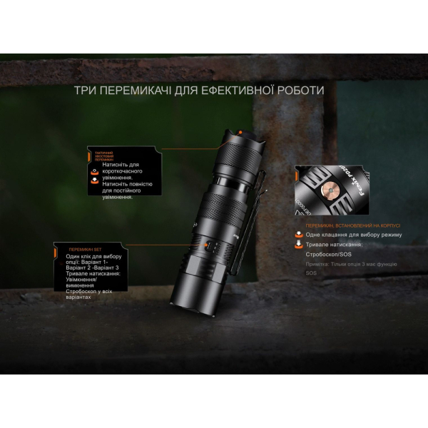 Ліхтар тактичний кишеньковий Fenix PD26R ACE 1300 лм - фото №14