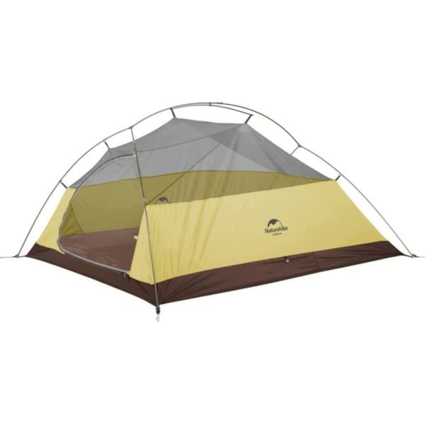 Намет надлегкий тримісний з футпринтом Naturehike Cloud Up 3 Updated NH18T030-T, 20D, темно-зелений - фото №2