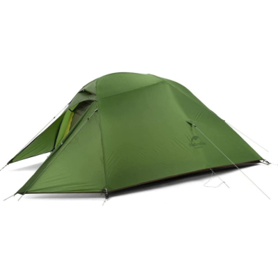 Намет надлегкий тримісний з футпринтом Naturehike Cloud Up 3 Updated NH18T030-T, 20D, темно-зелений - фото