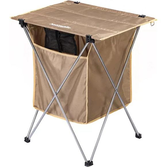 Стіл розкладний з коробкою для зберігання Naturehike NH19JJ084, 1680D Oxford / алюміній, пісочний - фото