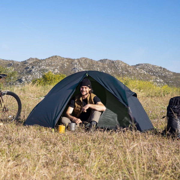 Намет надлегкий одномісний  з футпринтом Naturehike Cycling 1 NH18A095-D, 210T, темний синій - фото №3