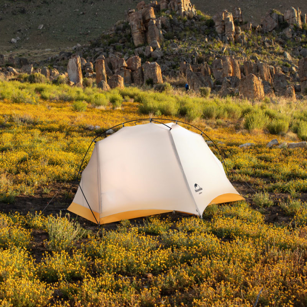 Намет надлегкий одномісний Naturehike NH21ZP003, сіро-жовтий - фото №3