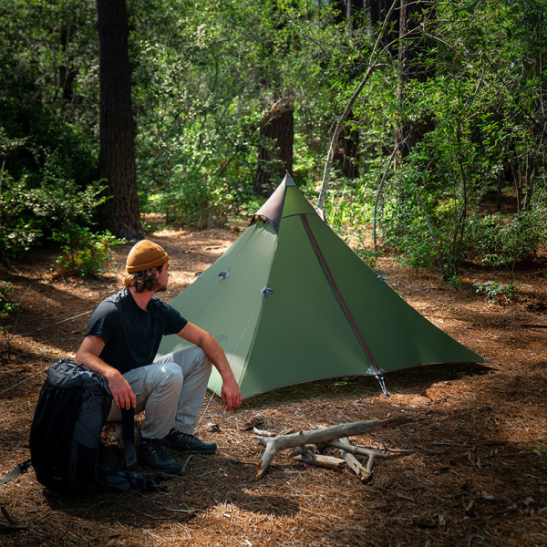 Намет надлегкий із гострою верхівкою Naturehike NH17T030-L, темний зелений - фото №3