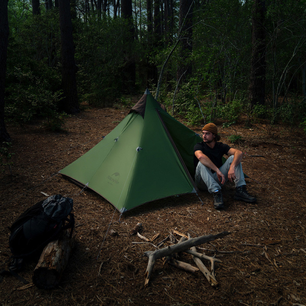Намет надлегкий із гострою верхівкою Naturehike NH17T030-L, темний зелений - фото №4